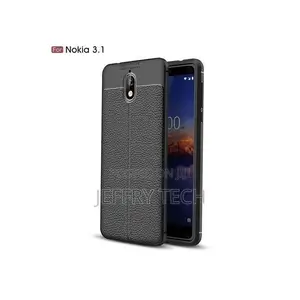 Nokia 3.1 Silicone Case, Litchi Pattern TPU Anti-Knock Phone