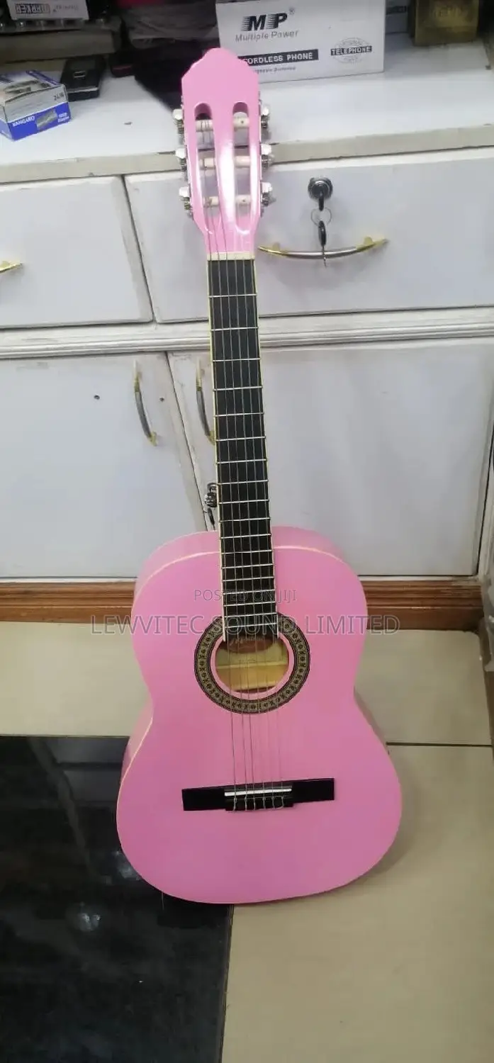 Classical Baby Pink Guitar