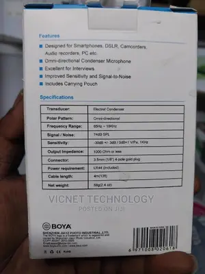 Boya By-M1dm Dual Omni Directional Lavalier Mic