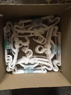 A Box of 60 Pieces of Kids Hangers White Only ( All-White)