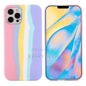 Rainbow Silicone Protective Case for iPhone 13 Pro Max