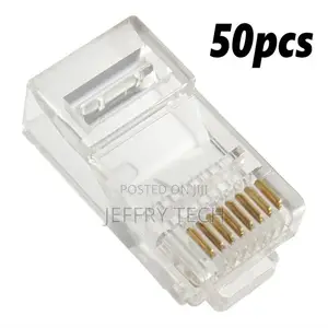 50x RJ45 Cat5e Cat6 Network LAN Patch Cable End Crimp Plug C