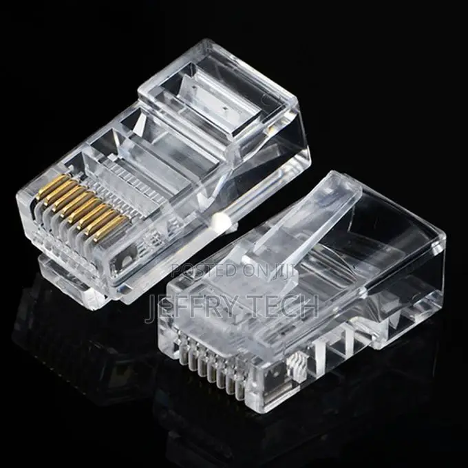 50x RJ45 Cat5e Cat6 Network LAN Patch Cable End Crimp Plug C