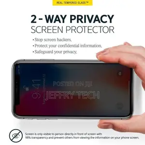 Privacy Screen Protector Glass for iPhone X/Xs - Black