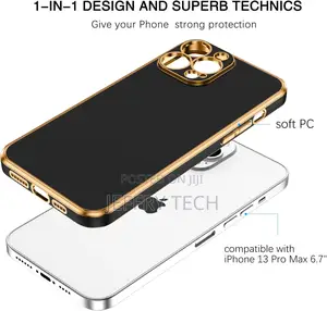 iPhone 13 Pro Max Case, Slim Luxury Electroplated Bumper Wo