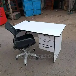 1.2 Mtrs Office Desk Plus Low Back Recliner Fabric Chair
