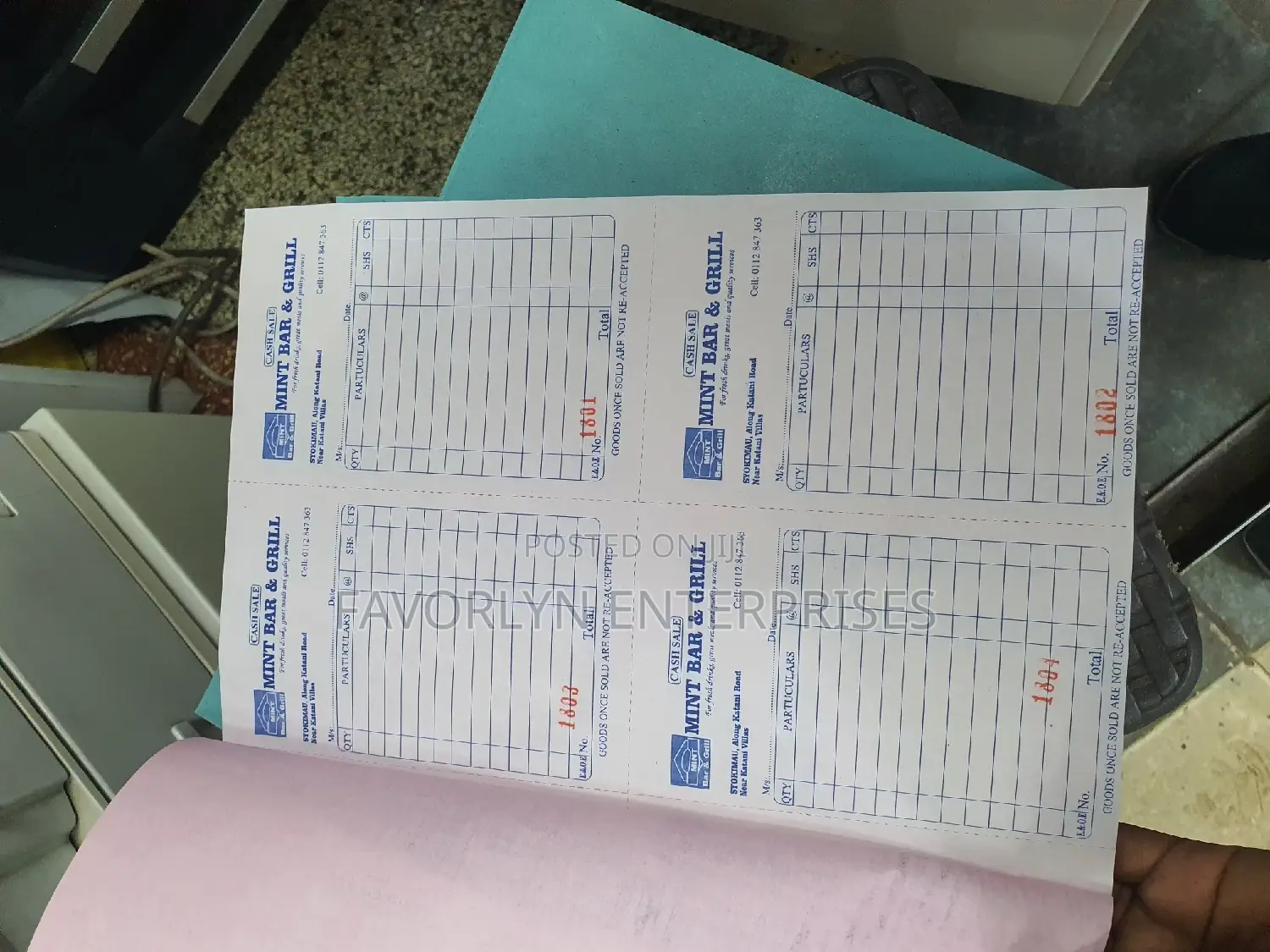 Business Receipt Book