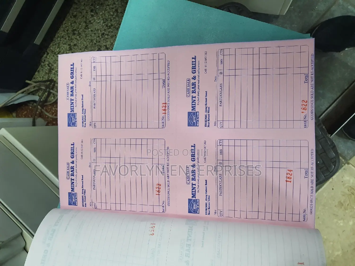 Business Receipt Book