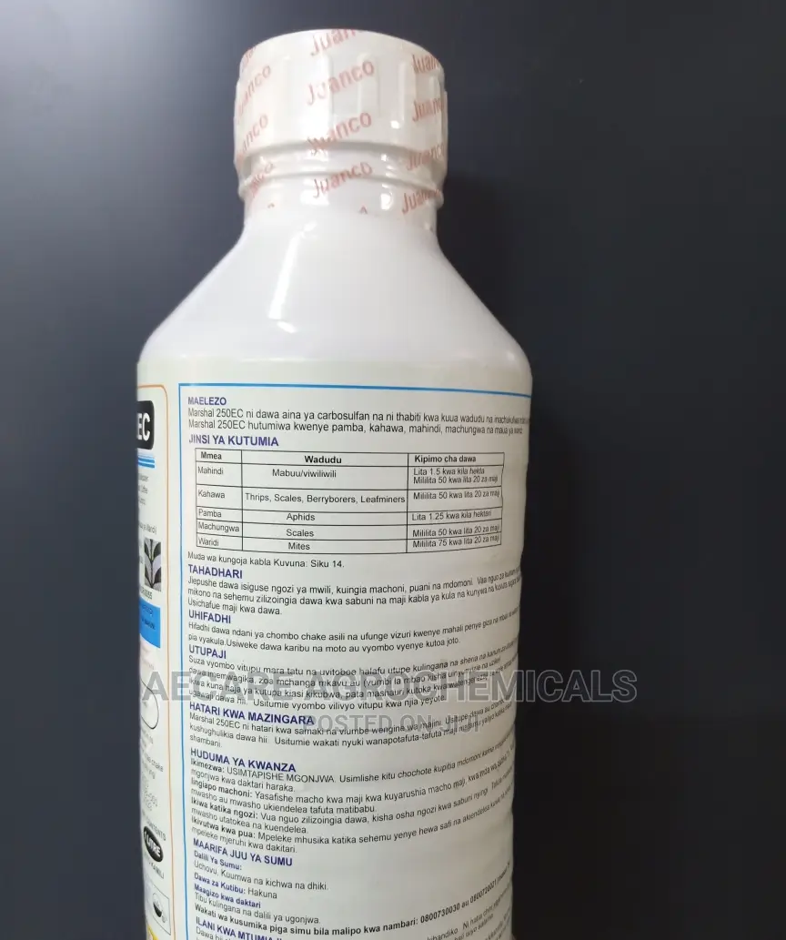 Marshal 250ec Insecticide 1 Litre