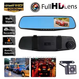 Car Rearview Mirror Dash Cam Dvr With Reverse