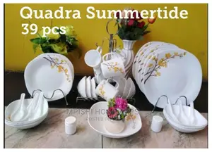 39pcs Quadra Square Dinner Set Summertide