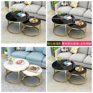 Tempered Plain Glass Nesting Tables