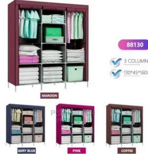 Mettalic 3 Column Wardrobe
