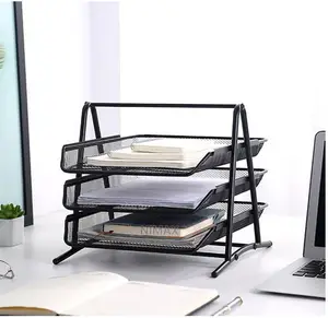 Metal Mesh Tray Office Desk Organizer