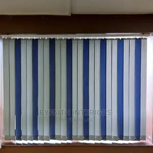 Blue Office Curtains