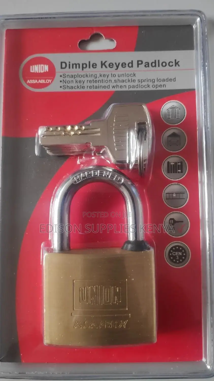 Union Padlock Maximum Protection Dimple Key Padlock - 5 Keys