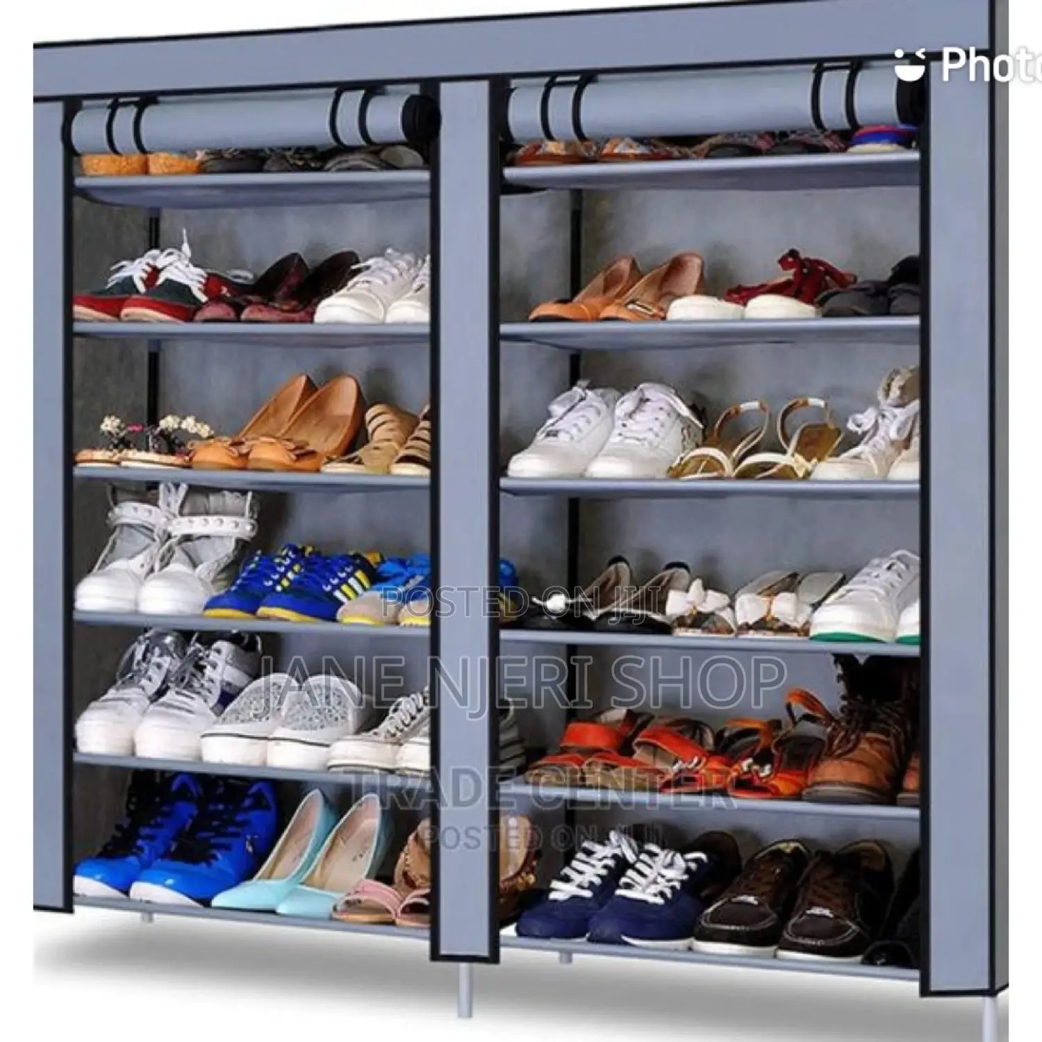 Grey Shoe Rack