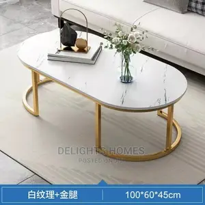 Marble Effect Wooden Coffee Table