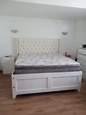 6/6 Bed,Tufted and Half Painted Bed[ Bed Alone)