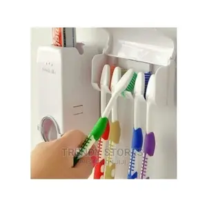 Toothpaste Dispenser With Tooth Brush Holders
