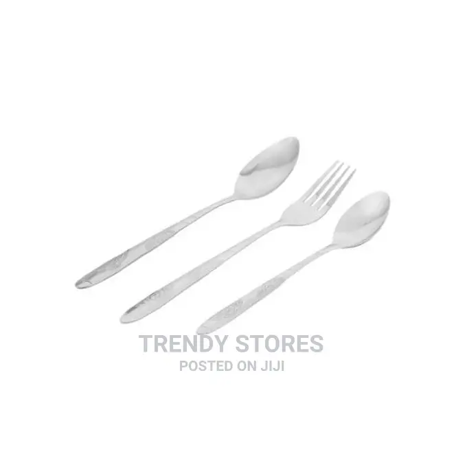 12pcs Table Spoons 12 Pcs of Forks - Silver