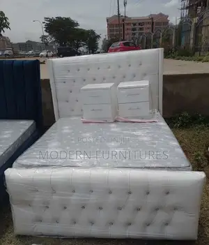 5/6 Leather Bed