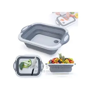 3 In 1 Collapsible Chopping Board,Wash Basin Colander