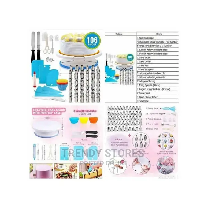 106pcs Beginners Kit Cake Decorating Tools Baking Pastry Set