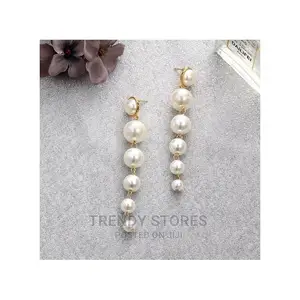 Simulated-pearl Drop Earrings