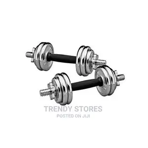 Pair Chrome Adjustable Dumbell Set - 10kgs