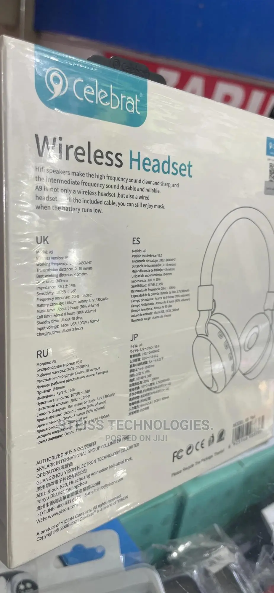 Celebrat Wireless Headsets A9
