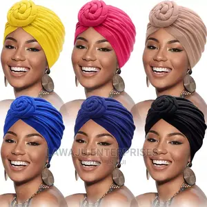 100% Cotton Turban Headband Head Wrap Bonnet Cap