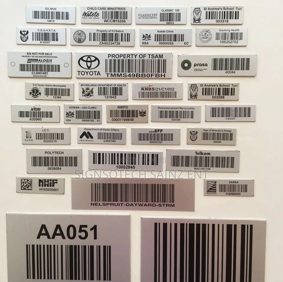 Asset Tagging Office Signs