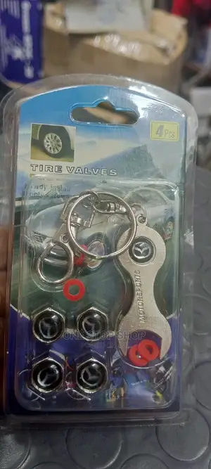 MAZDA Branded Tyre Valve With Key Holder