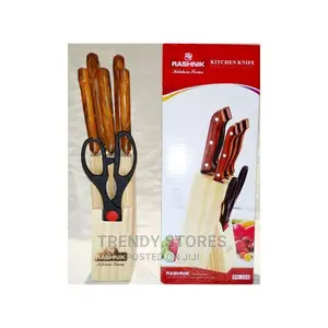 Rashnik Wooden Knife Rack With 7pcs Kit