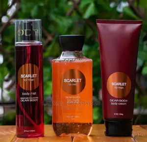 Scarlet for Men 3in1 Shower Gel, Body Mist+Body Cream Set