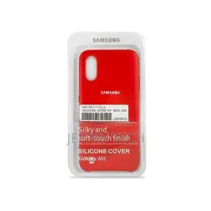 Samsung Galaxy A01 Silicone Back Case and Tempered Glass