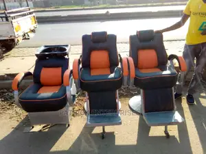 Executive Leather Barber Shop and Salon Sink Chairs