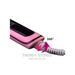 Hair Straighter -Hair Comb Brush -Pink/Black