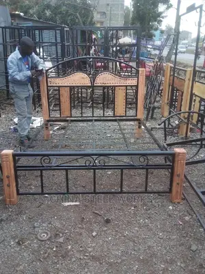 5 By 6 Metal Frame Mahogany Stands