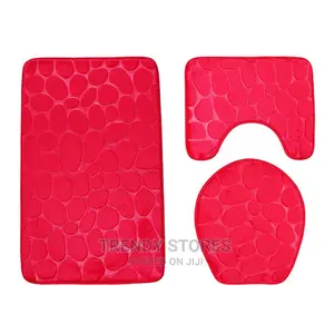 3pcs Non Slip, Absorbent Microfiber Bathroom Mat
