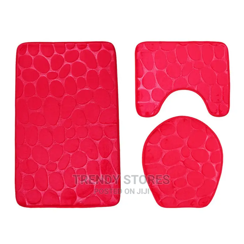 3pcs Non Slip, Absorbent Microfiber Bathroom Mat