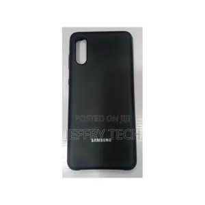 Samsung A02 Silicone Back Case + Free Screen Protector - Bla