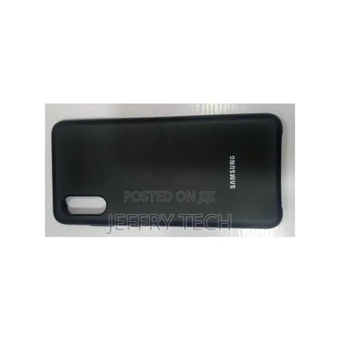 Samsung A02 Silicone Back Case + Free Screen Protector - Bla