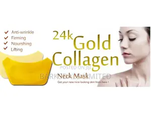 24K Gold Collagen Neck Mask Antiaging X 2 PC