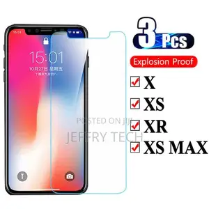 3pcs Protective Glass on the for iPhone X Xs Xr Xs Max For