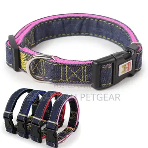 Quick Snap Buckle Denim Dog Collar