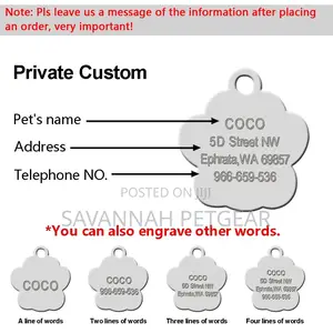 Personalized Pet ID Name Tag (Free Personalization)