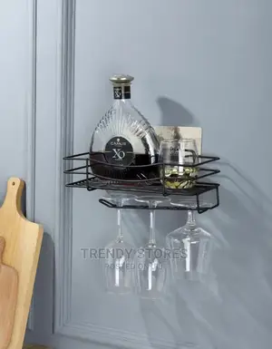 Wrought Iron Wall Mounted Storage Rack