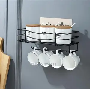 Wrought Iron Wall Mounted Storage Rack